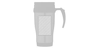 Mug isotherme robuste de 400ml en Acier Saniel - Marquage Recto