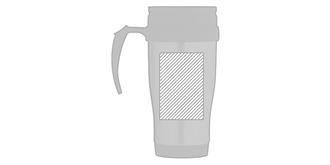 Mug isotherme robuste de 400ml en Acier Saniel - Marquage Verso