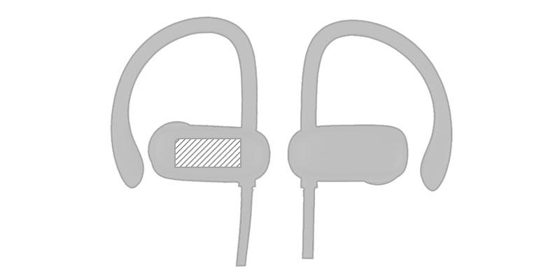 OBG.PUB - Écouteurs Bluetooth authentique en ABS Brillianti - Impression Gauche Écouteurs Bluetooth authentique en ABS Brillianti - Impression Gauche