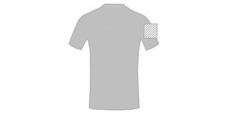 T-shirt homme à manches courtes en polyester Borax - Marquage manche gauche