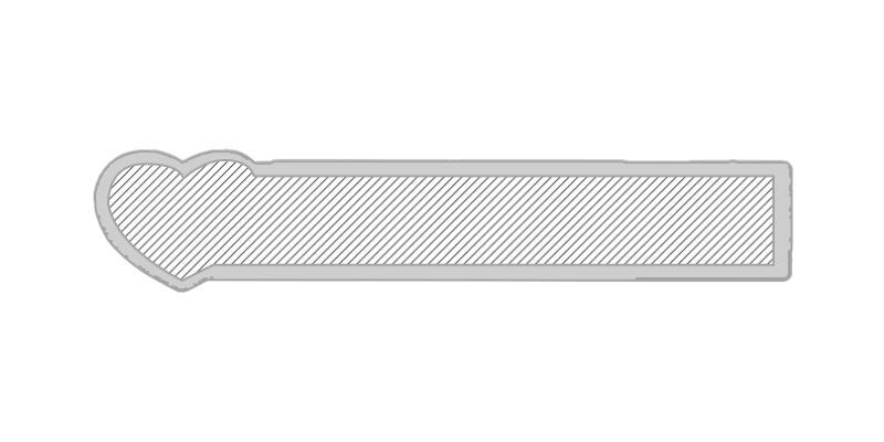 OBG.PUB - Règle en plastique de 15 cm de forme cœur Loki - Marquage Recto Règle en plastique de 15 cm de forme cœur Loki - Marquage Recto