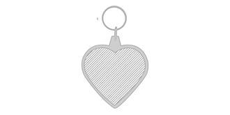Porte-clés forme de cœur en plastique Herz - Marquage Recto