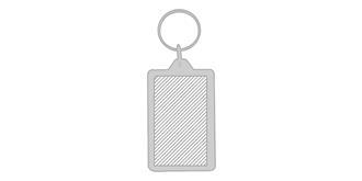 Porte-clés transparent G1 plastique Luaken - Marquage Recto