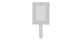 Eventail carton recyclé avec manche de bois Lalaxy - Marquage Recto