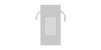 Étui pour lunettes en polyester écru Silmaxis - Marquage Recto