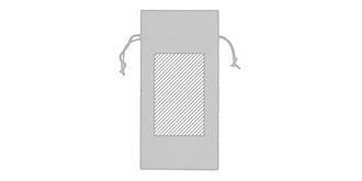 Étui pour lunettes en polyester écru Silmaxis - Marquage Verso