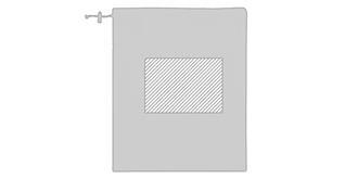 Sac filet à cordelette en coton brut Tolmeno - Marquage Recto