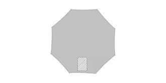 Parapluie tempête avec poignée EVA Grace - Impression 1er pan du parapluie