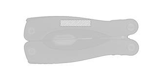 Outil multiusages 11 fonctions en aluminium Carpes - Impression Droite