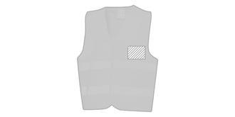 Gilet de sécurité de haute visibilité Hetou - Impression Gauche