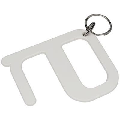 Porte-clé anti-contact en plastique Stay Safe Blanc