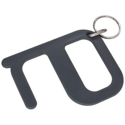 Porte-clé anti-contact en plastique Stay Safe Gris