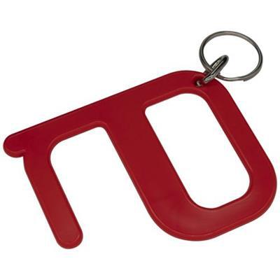 Porte-clé anti-contact en plastique Stay Safe Rouge