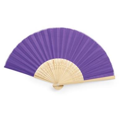 Éventail pliable en bambou et polyester Kronex Violet