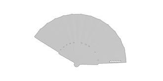 Éventail pliable avec baguettes en plastique Telus - Marquage Recto