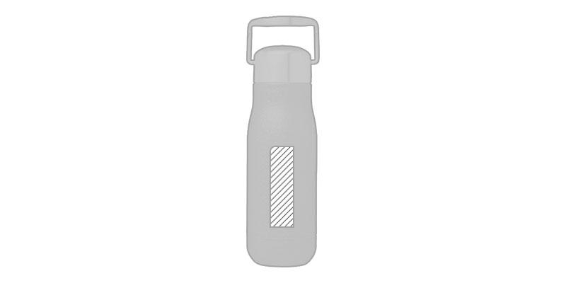 OBG.PUB - Bouteille de sport 350ml avec isolation Muki - Marquage Recto Bouteille de sport 350ml avec isolation Muki - Marquage Recto