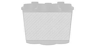 Verre 350 ml en plastique polypropylène Plibuns - Marquage autour