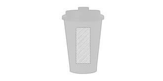 Verre 350 ml en plastique polypropylène Plibuns - Marquage Recto