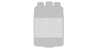 Bouteille de 600 ml avec isolation par le vide Mog - Marquage autour