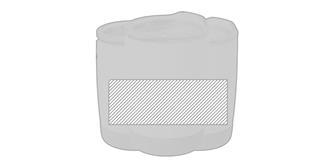 Verre en acier inoxydable de couleur blanc Nerfux - Marquage autour