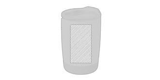 Verre en acier inoxydable de couleur blanc Nerfux - Impression Droite