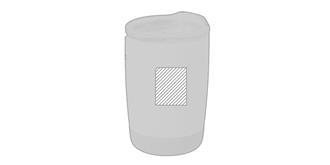 Verre en acier inoxydable de couleur blanc Nerfux - Marquage Recto