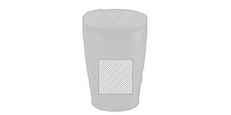 Gobelet de 350 ml en acier inoxydable Ripons - Marquage Recto