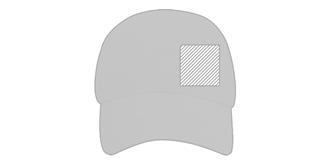 Casquette 6 panneaux grs recyclée Micas - Marquage Recto