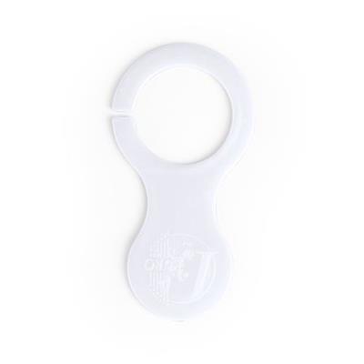 Porte-clés monnaie en forme euro Bishop Blanc