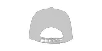 Casquette 6 panneaux en coton bio Aresti - Impression sur langette casquette