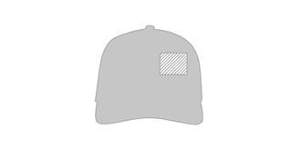 Casquette 6 panneaux en coton bio Aresti - Impression sur panneau droite