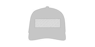 Casquette 6 panneaux en coton bio Aresti - Marquage Recto