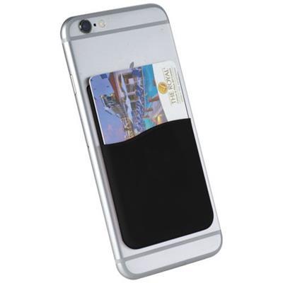 Porte-cartes en silicone pour smartphones Slima Noir