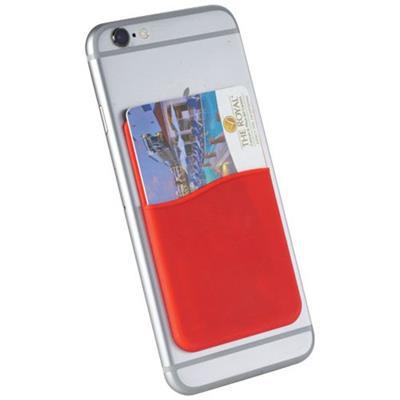 Porte-cartes en silicone pour smartphones Slima Rouge