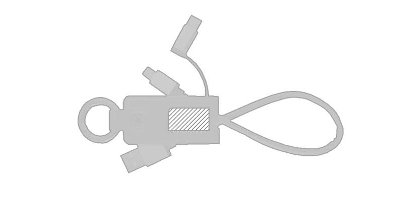 OBG.PUB - Câble de chargement 3en1 plastique PU Poshes - Marquage Recto Câble de chargement 3en1 plastique PU Poshes - Marquage Recto