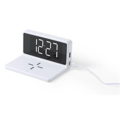 Horloge chargeur en plastique ABS Moufle Blanc