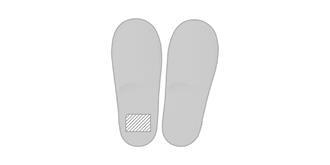 Pantoufles écologiques en coton naturel Natal - Marquage Recto