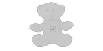 Peluche avec une petite chemise en polyester Louny - Marquage Recto