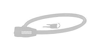 Cadenas robuste et pratique en métal Trino - Marquage Recto