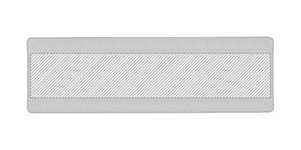 Règle solide en plastique 15 cm avec fente Storm - Marquage Recto