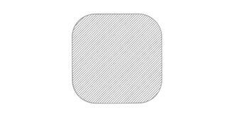 Sous-verre carré en plastique recyclé Kaïdo - Marquage Recto