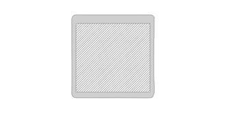 Sous-verre carré en plastique solide Renzo - Impression Bas