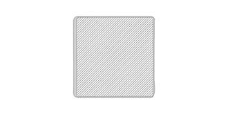 Sous-verre carré en plastique solide Renzo - Impression Haut