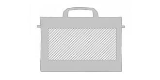 Porte-documents en matière 600D durable Miliess - Marquage Verso