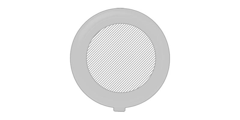 OBG.PUB - Pasta box ronde en matière plastique La Bocca - Marquage Recto Pasta box ronde en matière plastique La Bocca - Marquage Recto