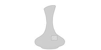 Décanteur en verre de couleur transparent Pikens - Marquage Recto