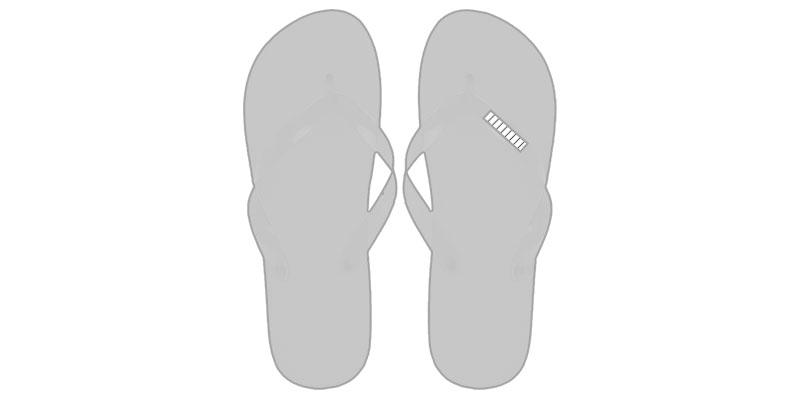 OBG.PUB - Sandales de plage de taille M et L en PE Volta - Marquage tranche droite Sandales de plage de taille M et L en PE Volta - Marquage tranche droite