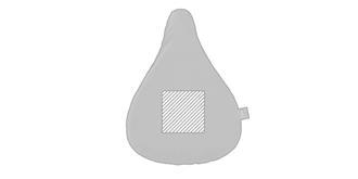 Couverture de selle en ligne naturel et en RPET Az - Marquage Recto