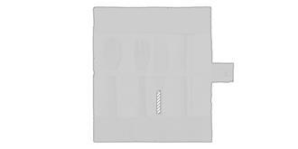 Set couverts en bambou de ligne naturel Copra - Impression sur manche couteau