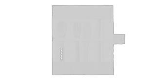 Set couverts en bambou de ligne naturel Copra - Marquage sur la cuillère